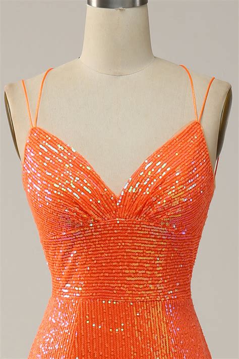 Amazon.com: Orange Sequin Dress.